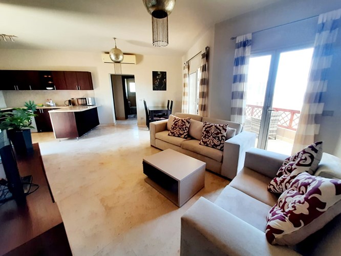 Apartmán se 2 ložnicemi a výhledem na moře-Sahl Hasheesh- Hurghada-Egypt